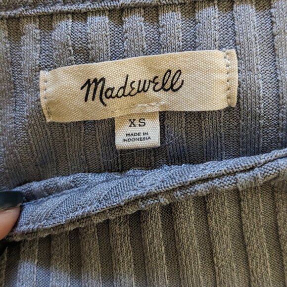 NWOT Ribbed Square Neck Long Sleeve Top by Madewell - Picture 2 of 4